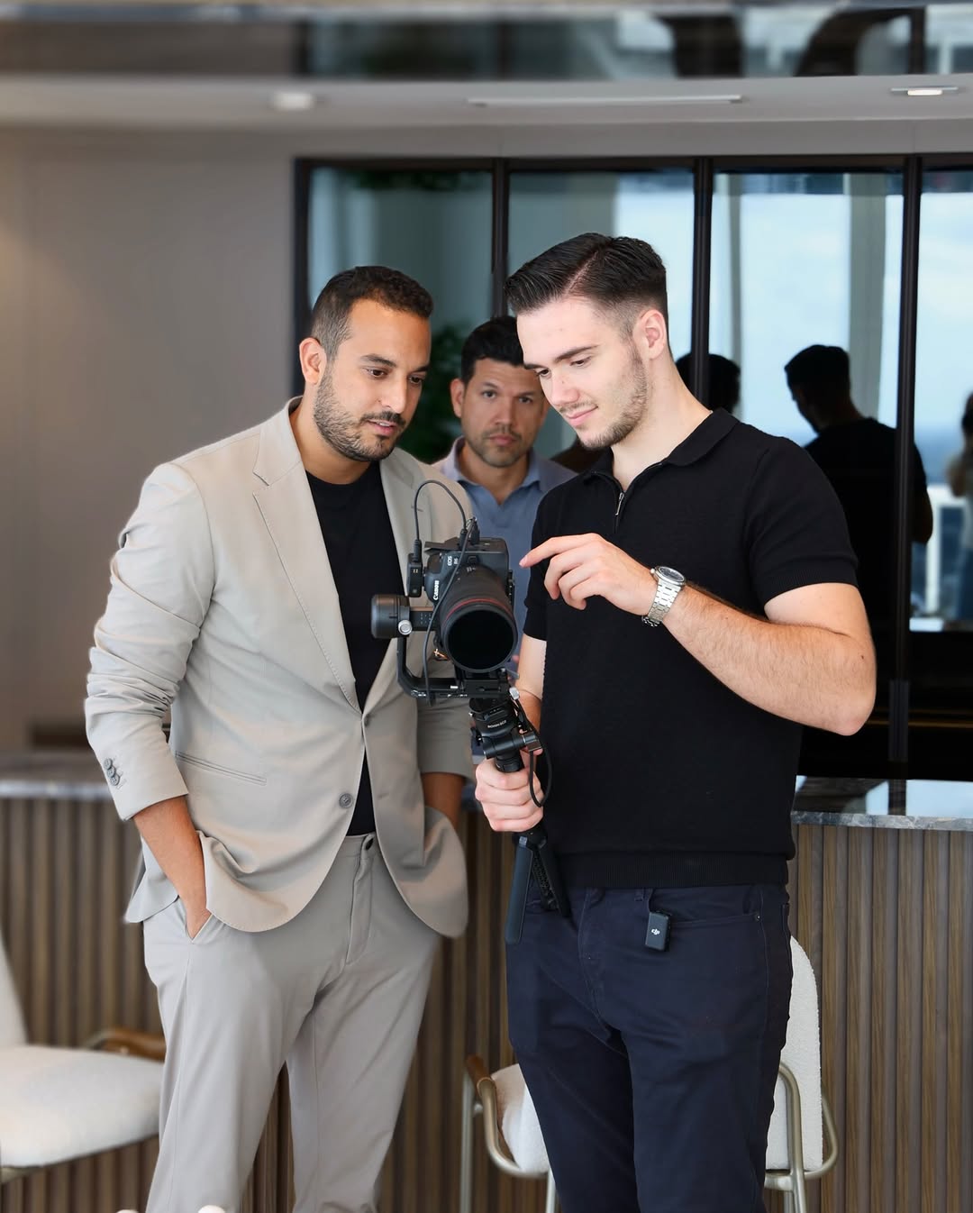 Behind the scenes with Samir and a client